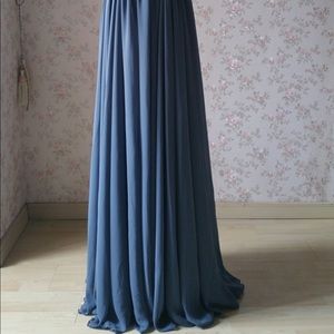 Full-length chiffon skirt